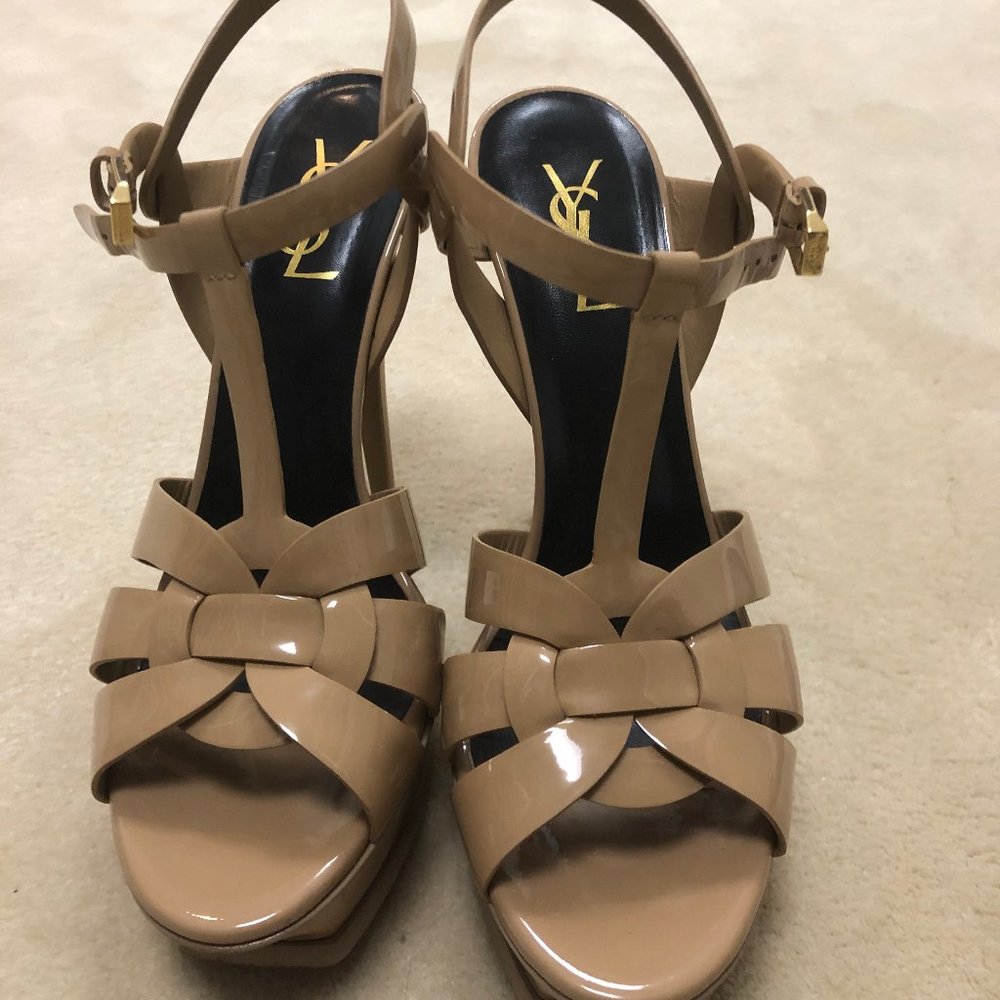 YSL TRIBUTE PLATFORM SANDALS